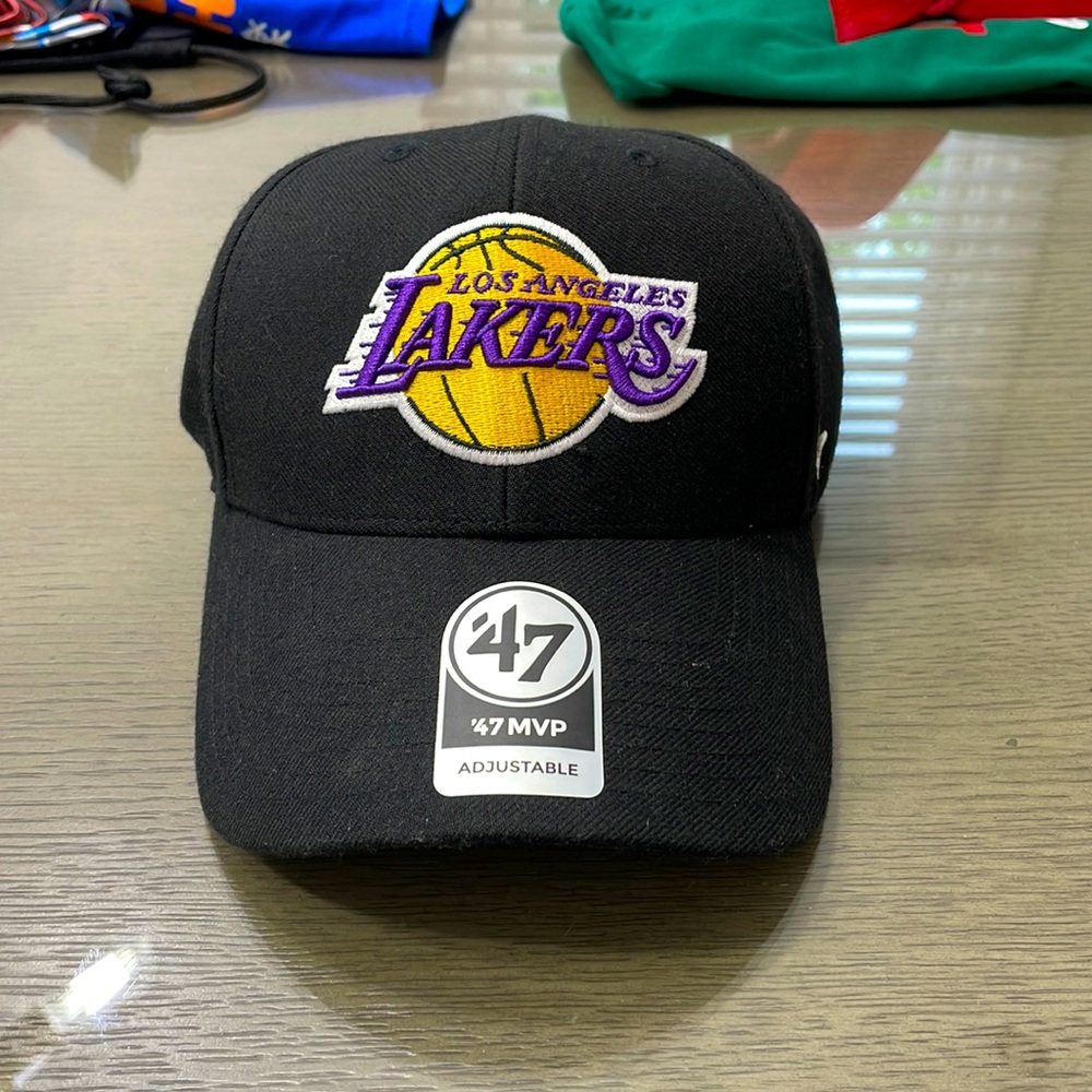 Black lakers 47 dad hat brand new